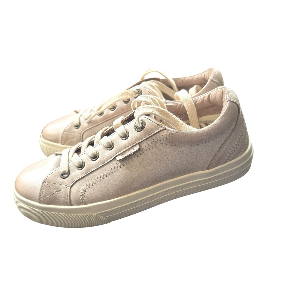 Taos Plim Soul Lux Leather Sneakers Nude Pink Tan US Women 7 PLX-13994A